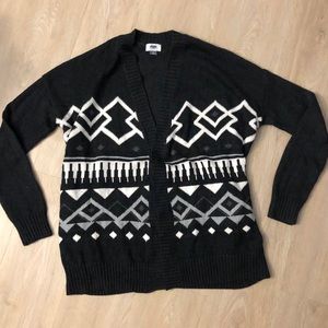 NEW DARK GREY FAIR ISLE CHUNKY SWEATER
